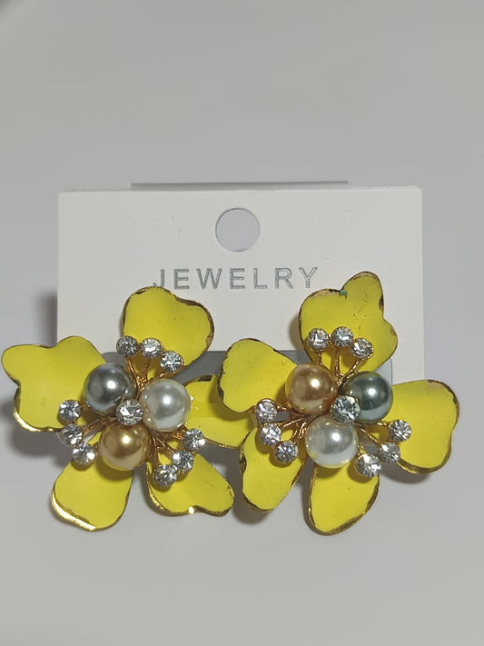 Yellow Flower Fashion Earings