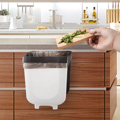 Multifunctional folding trash can Wall-mounted car suspension cabinet retractable trash can Kitchen folding trash can