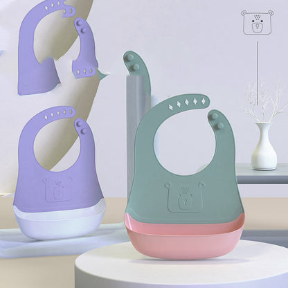 Waterproof Super Soft Meal Pocket Baby bibs