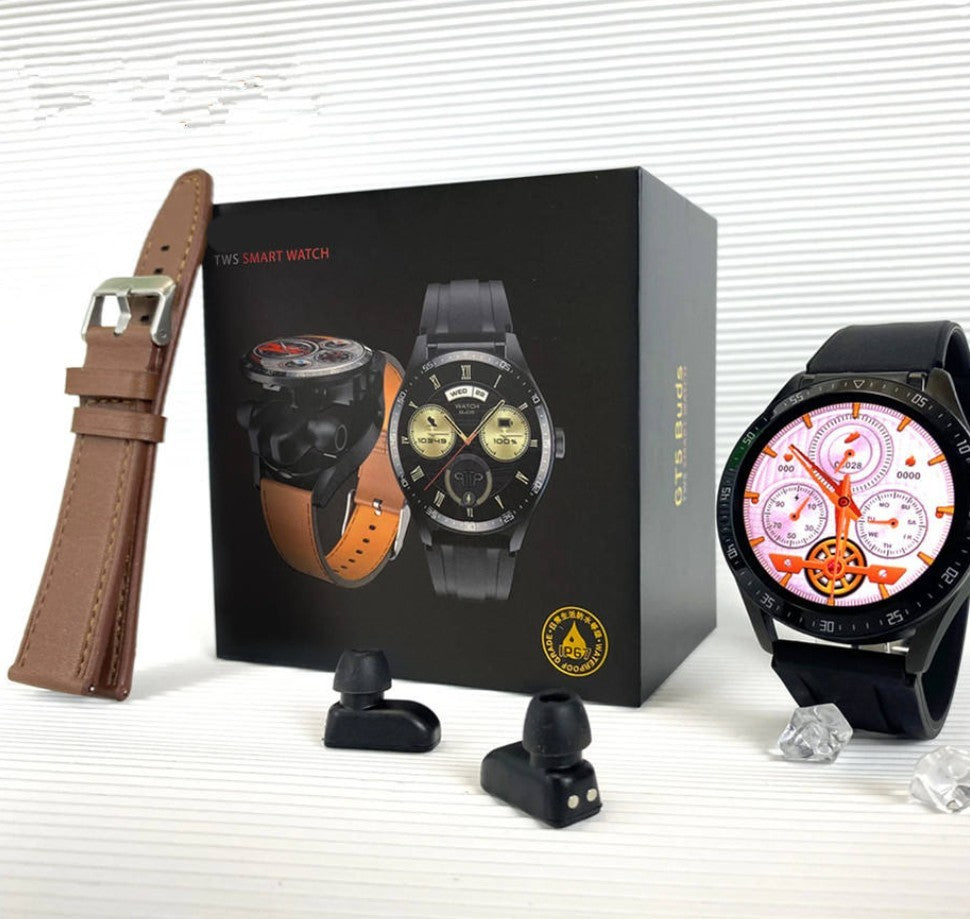 2 In 1 HI-FI Wireless Earphones Men Smart Watch