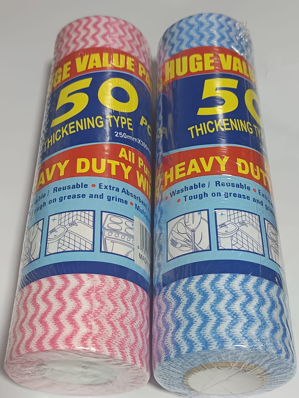 50pcs Reusable Disposable Kitchen Cleaning Cloths - Oil-Free, Multi-Purpose Towels for Dishwashing & Scrubbing