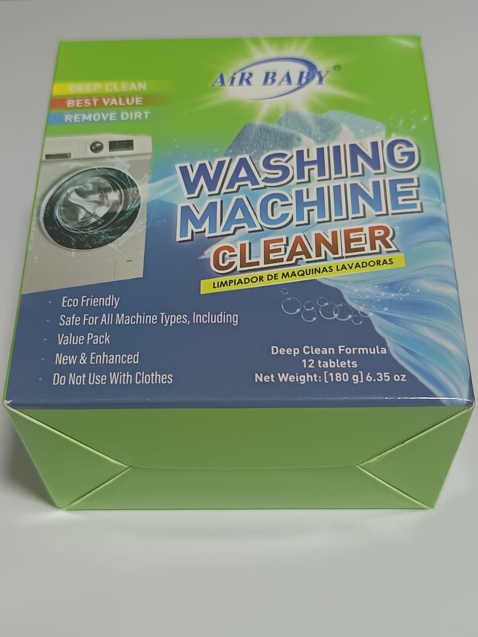 Deep Clean Washing Machine Cleaner — 12 Effervescent Tablets