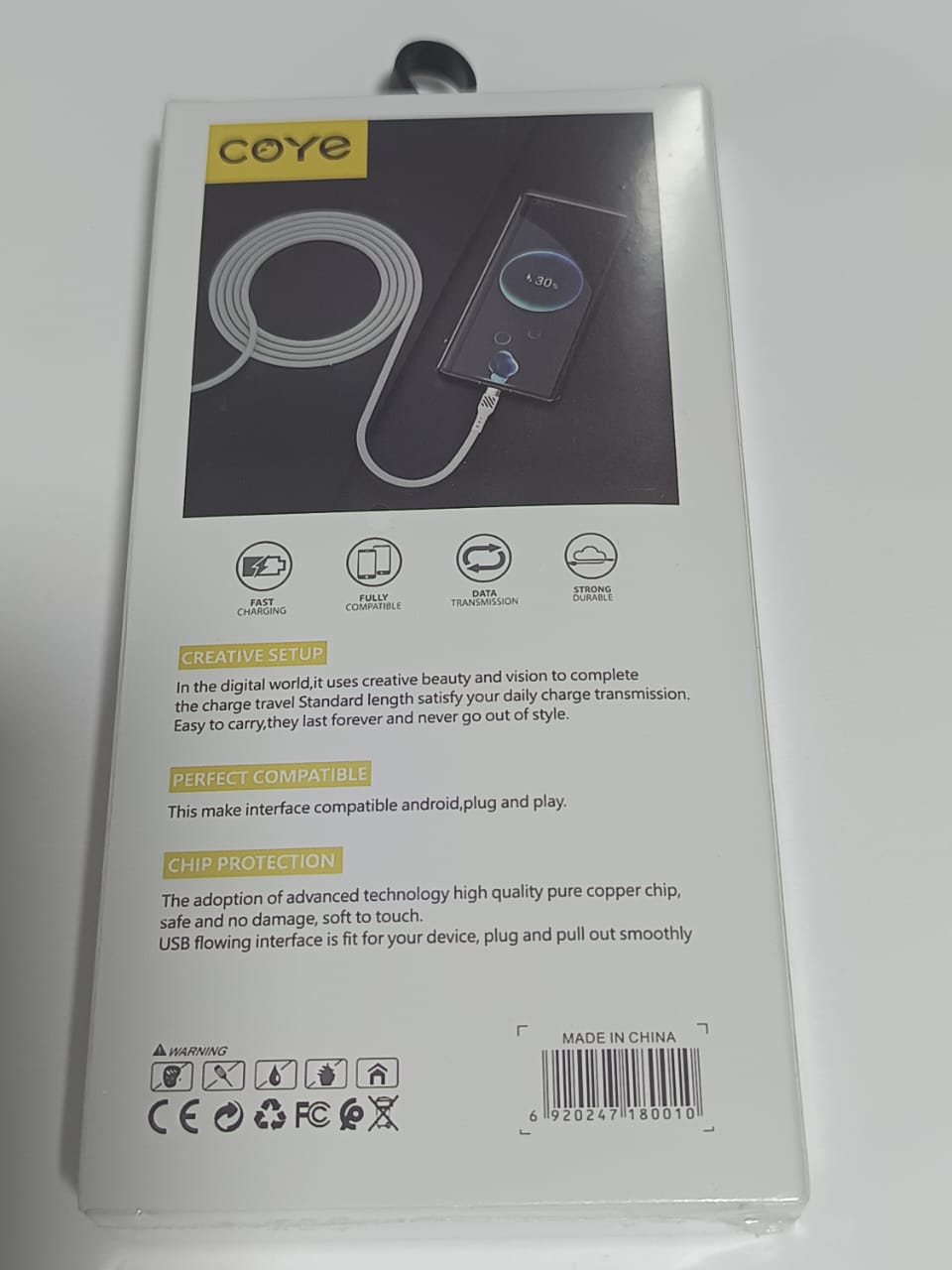 COYE Type-C USB Cable | Fast Charge -CM - 1 Metal Data Cable