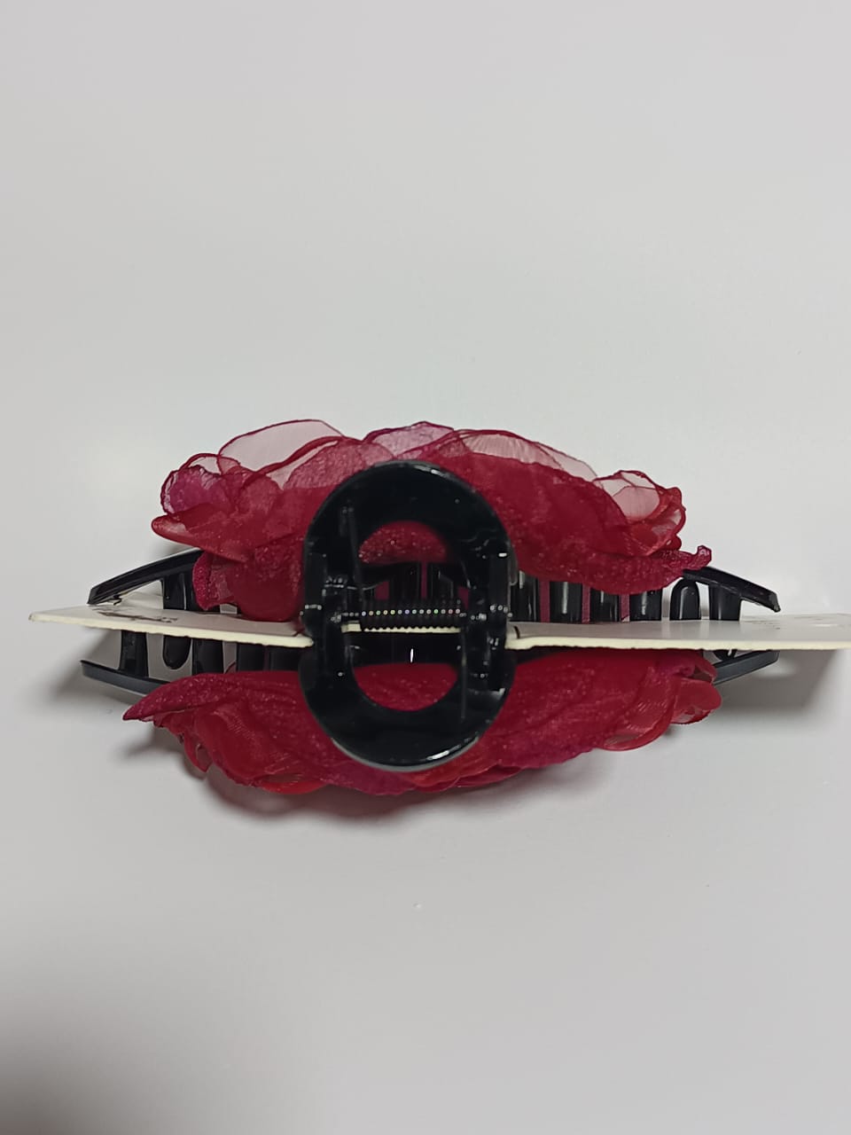 Flower Hair Clam Black