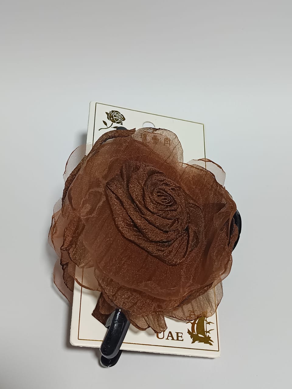 Flower Hair Clam Black