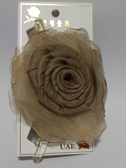 Flower Hair Clam Black