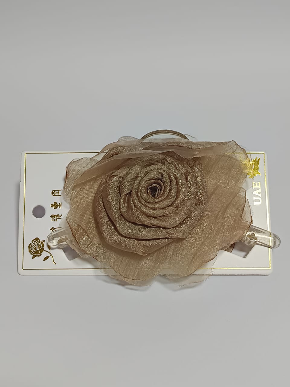 Flower Hair Clam Black